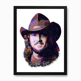 Keith Whitley Splash Colorful Art Art Print