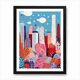 New York City, Illustration In The Style Of Pop Art 3 Art Print