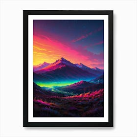 Rainbow Landscape Art Print