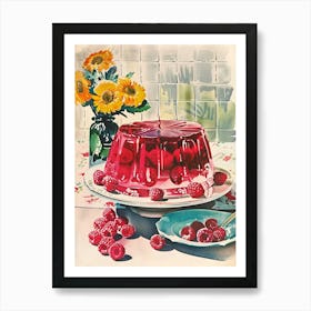 Rasperry Jelly Vintage Cookbook Illustration 2 Art Print