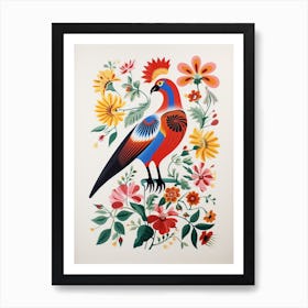 Scandinavian Bird Illustration Hawk 4 Art Print