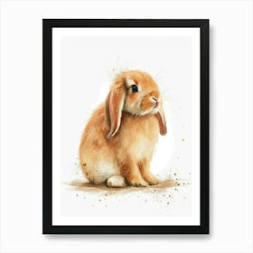 Havana Rabbit Nursery Illustration 3 Art Print