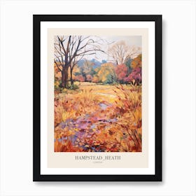 Autumn City Park Painting Hampstead Heath Park London 1 Poster Art Print