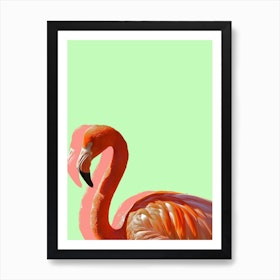 Geometric Flamingo Art Print