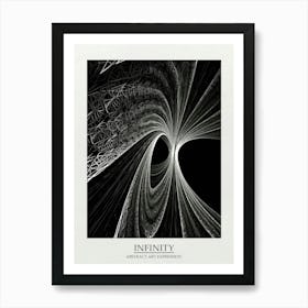 Infinity Abstract Black And White 8 Poster Art Print