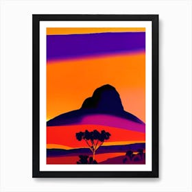 Desert Orange Sunrise Art Print