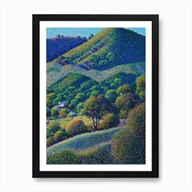 Thousand Oaks, City Us  Pointillism Art Print