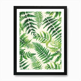 Pattern Poster Rabbits Foot Fern 4 Art Print