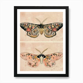 Vintage Butterflies William Morris Style 5 Art Print