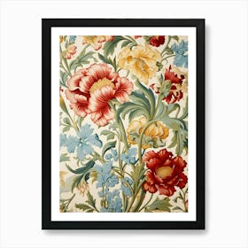 Victorian Floral Wallpaper 3 Art Print