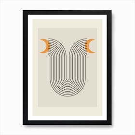 Abstract moon reflection Art Print