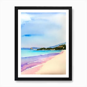 Voutoumi Beach 2, Antipaxos, Greece Watercolour Art Print