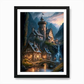 Castle In The Mountains Art Print