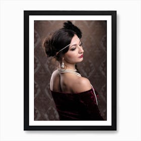 Woman In A Gilded Dress Art Print
