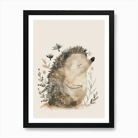 Charming Nursery Kids Animals Hedgehog 4 Art Print