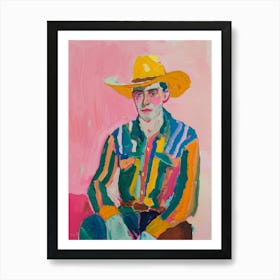 Painting Of A Cowboy 14 Art Print