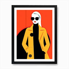 Minimalism woman Art Print