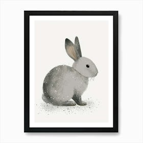 English Silver Rabbit Nursery Illustration 1 Art Print