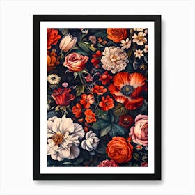 Floral Wallpaper 4 Art Print