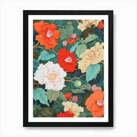 Great Japan Hokusai Japanese Botanical 1 Art Print