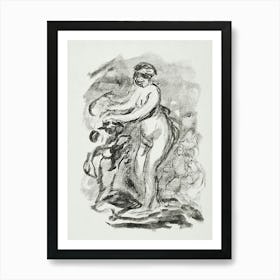 Woman With Grapevine, 1st Variant (1904), Pierre Auguste Renoir Art Print