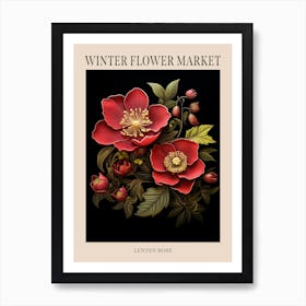 Lenten Rose 1 Winter Flower Market Poster Art Print