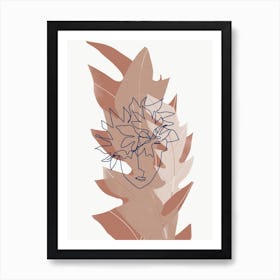 Leafy Head Art Print