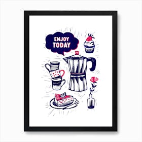 Enjoy Today Coffee Affiche