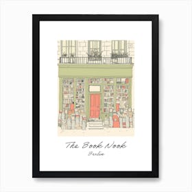 Berlin The Book Nook Pastel Colours 1 Poster Art Print