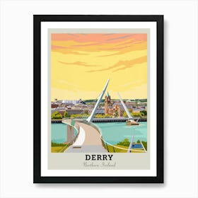 Derry, Northern Ireland Travel Art Print