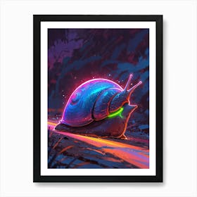 Snail On The Road 3 Art Print