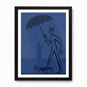Ny Rain Art Print