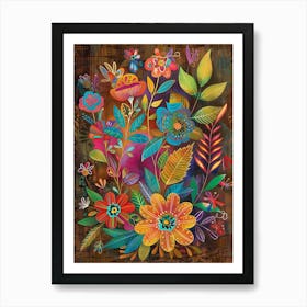 Flowers Boho Art Print