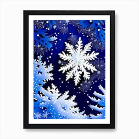 Fernlike Stellar Dendrites, Snowflakes, Pop Art Matisse 4 Art Print