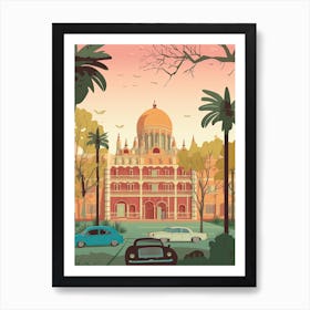 Ahmedabad India Travel Illustration 3 Art Print