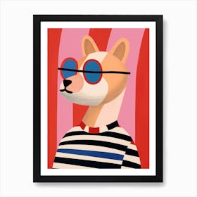 Little Cougar 2 Wearing Sunglasses Art Print
