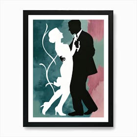 Elegant Couple Dancing Art Print