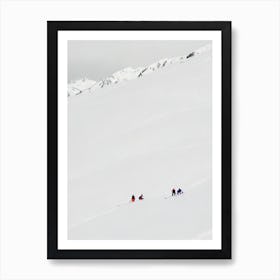 Andermatt, Switzerland Minimal Skiing Poster Art Print