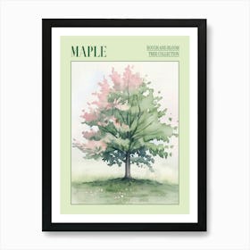 Maple Tree Atmospheric Watercolour Painting 1 Poster Art Print