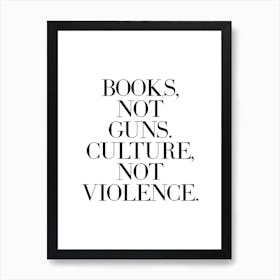 Books and Culture quote Art Print