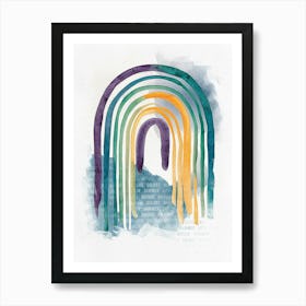 Rainbow Watercolor Painting 2 Art Print