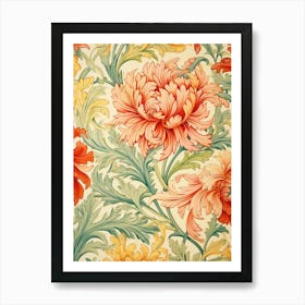 Floral Wallpaper 378 Art Print