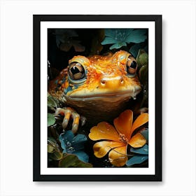 Frog face Art Print