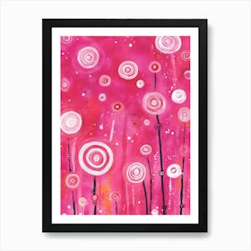 Pink Dandelions Art Print