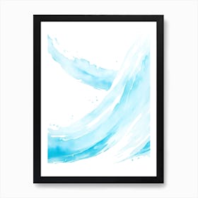 Blue Ocean Wave Watercolor Vertical Composition 56 Art Print