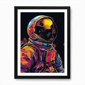 Astronaut In Space Art Print