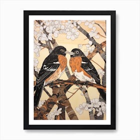 Art Nouveau Birds Poster Harrier 1 Art Print