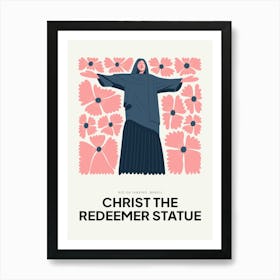 Travel Christ The Redeemer Statue Rio De Janeiro Brazil Abstract Gallery Art Print