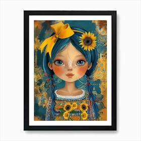 Sunflower Girl 24 Poster