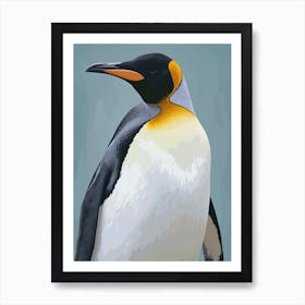 Emperor Penguin Stewart Island Ulva Island Minimalist Illustration 1 Art Print